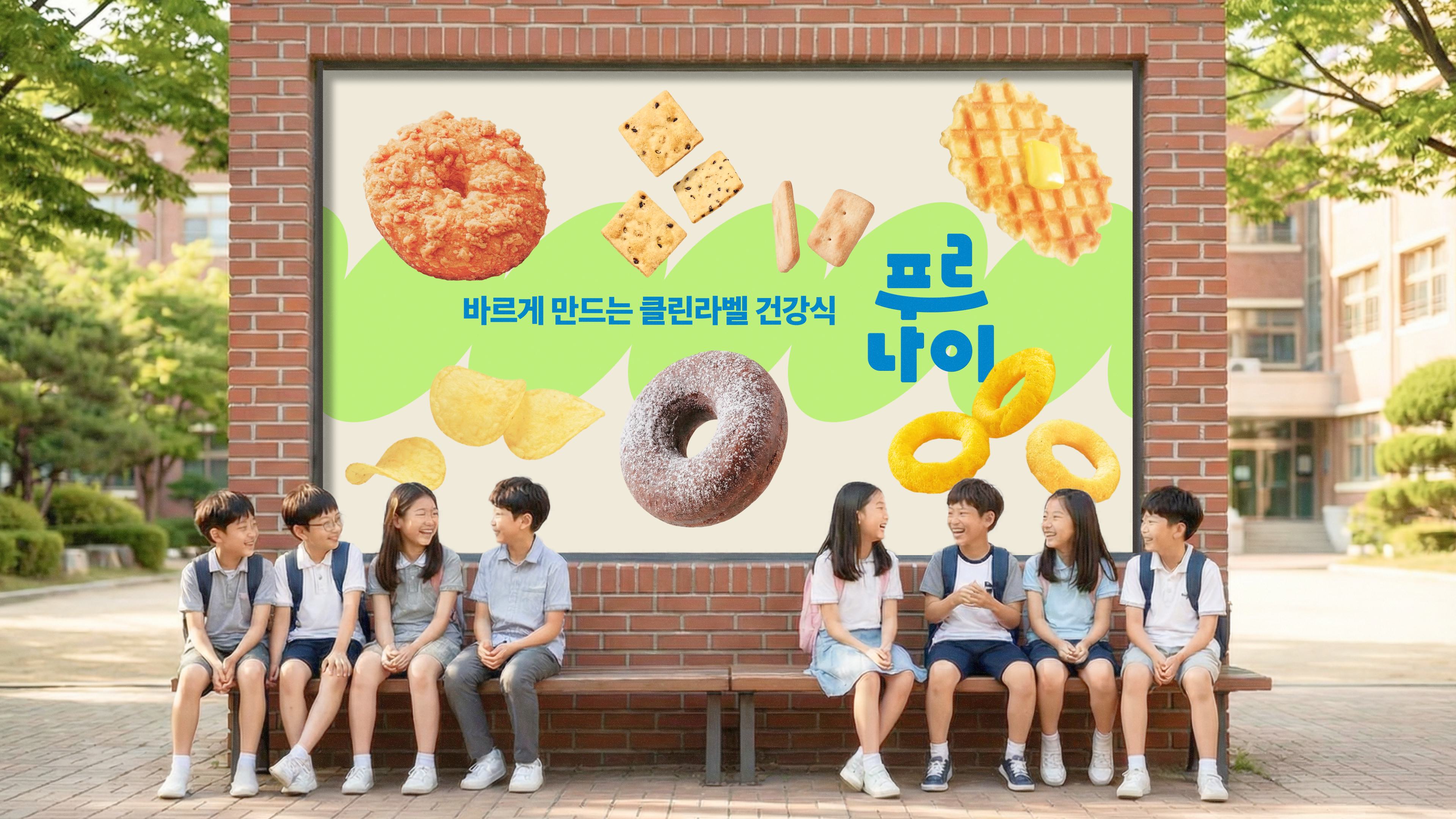 학교 앞 푸르나이 옥외광고