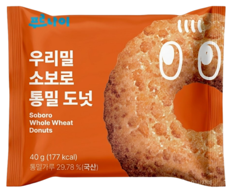 우리밀 소보로 통밀 도넛